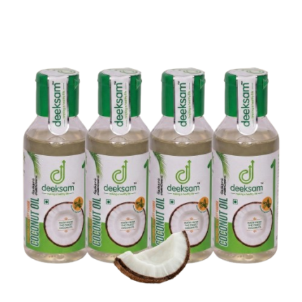 DEEKSAM WOOD PRESSED COCONUT OIL 200ML (PACK OF 4)