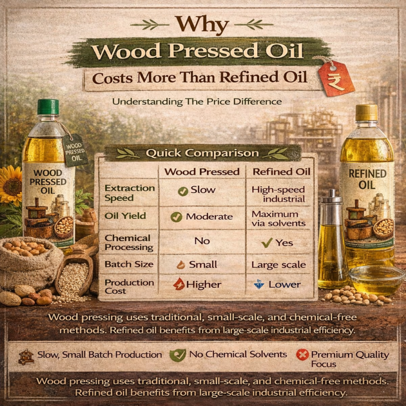 Why Wood Pressed Oil Costs More Than Refined Oil – Anaimalais Coco